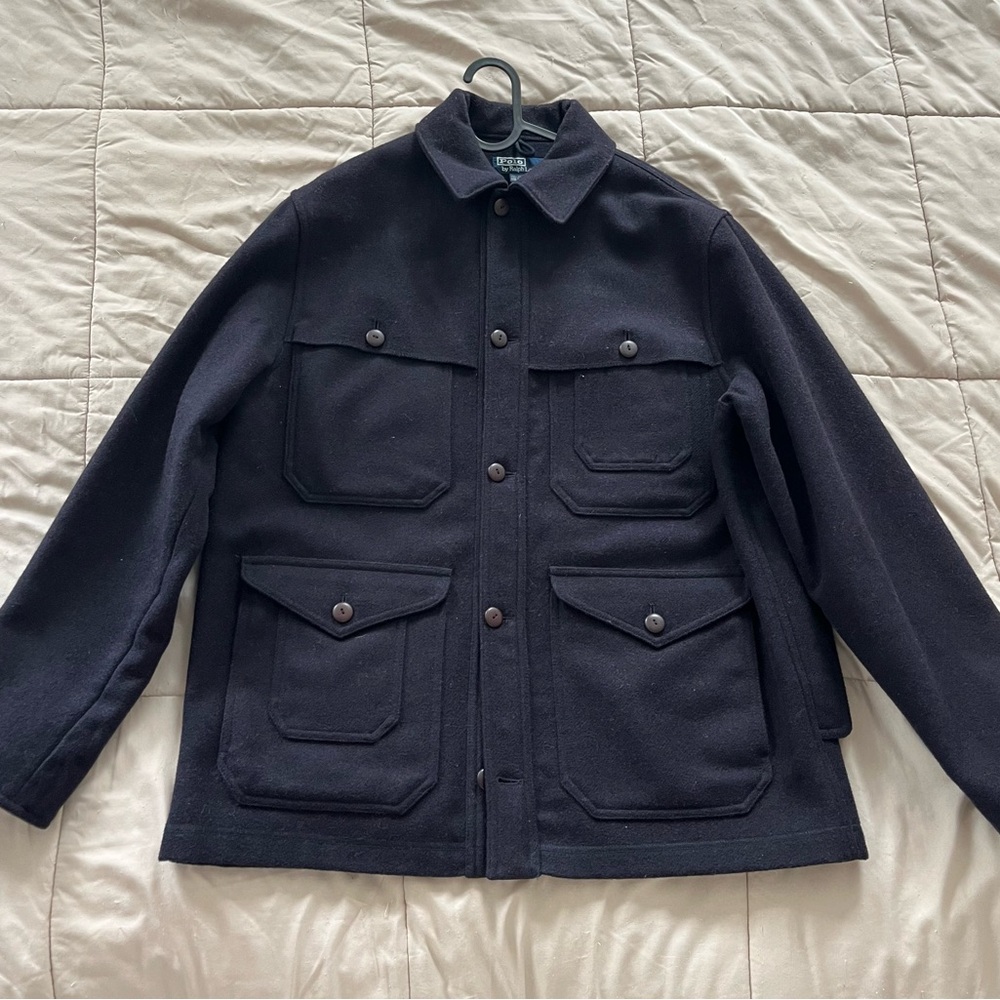 Polo Ralph Lauren Men's Wool Dark Navy Mackinaw Jacket